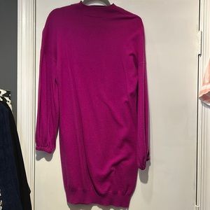Universal Standard for J. Crew size small magenta sweater dress